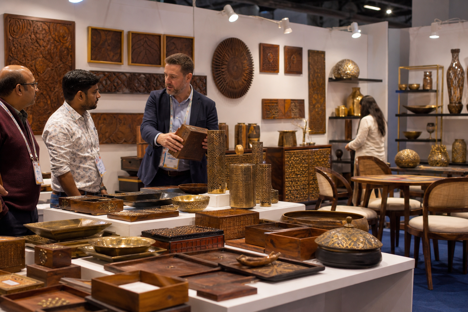 Meeting handicraft buyers at trade exhibitions