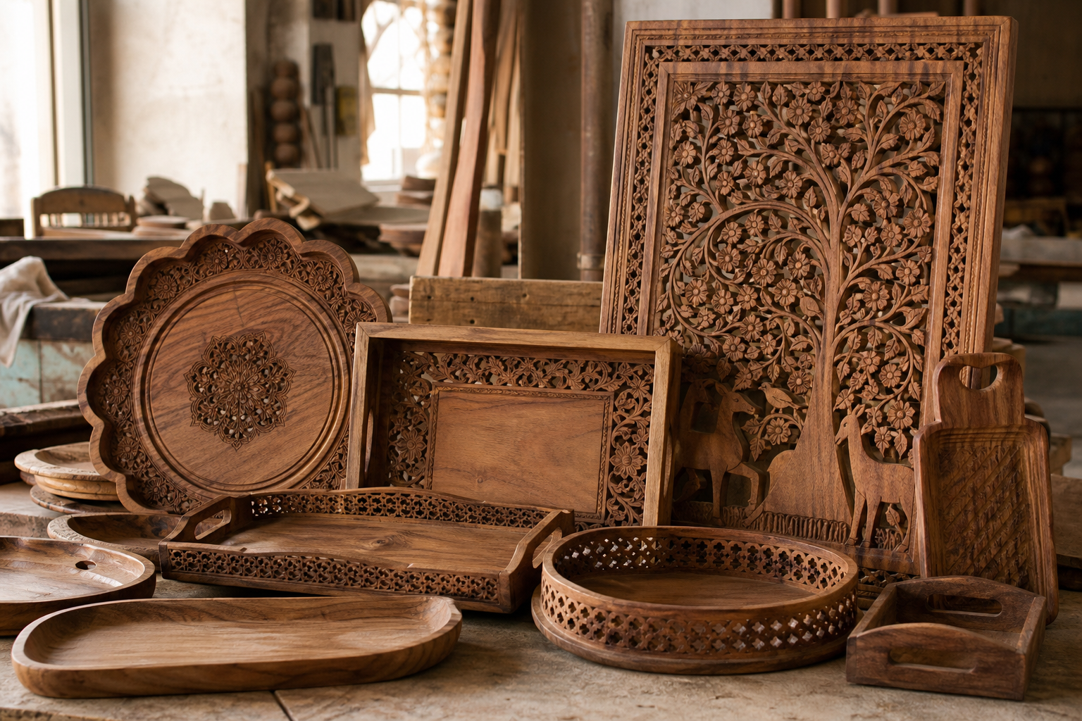 Responsibly finished wooden handicraft products