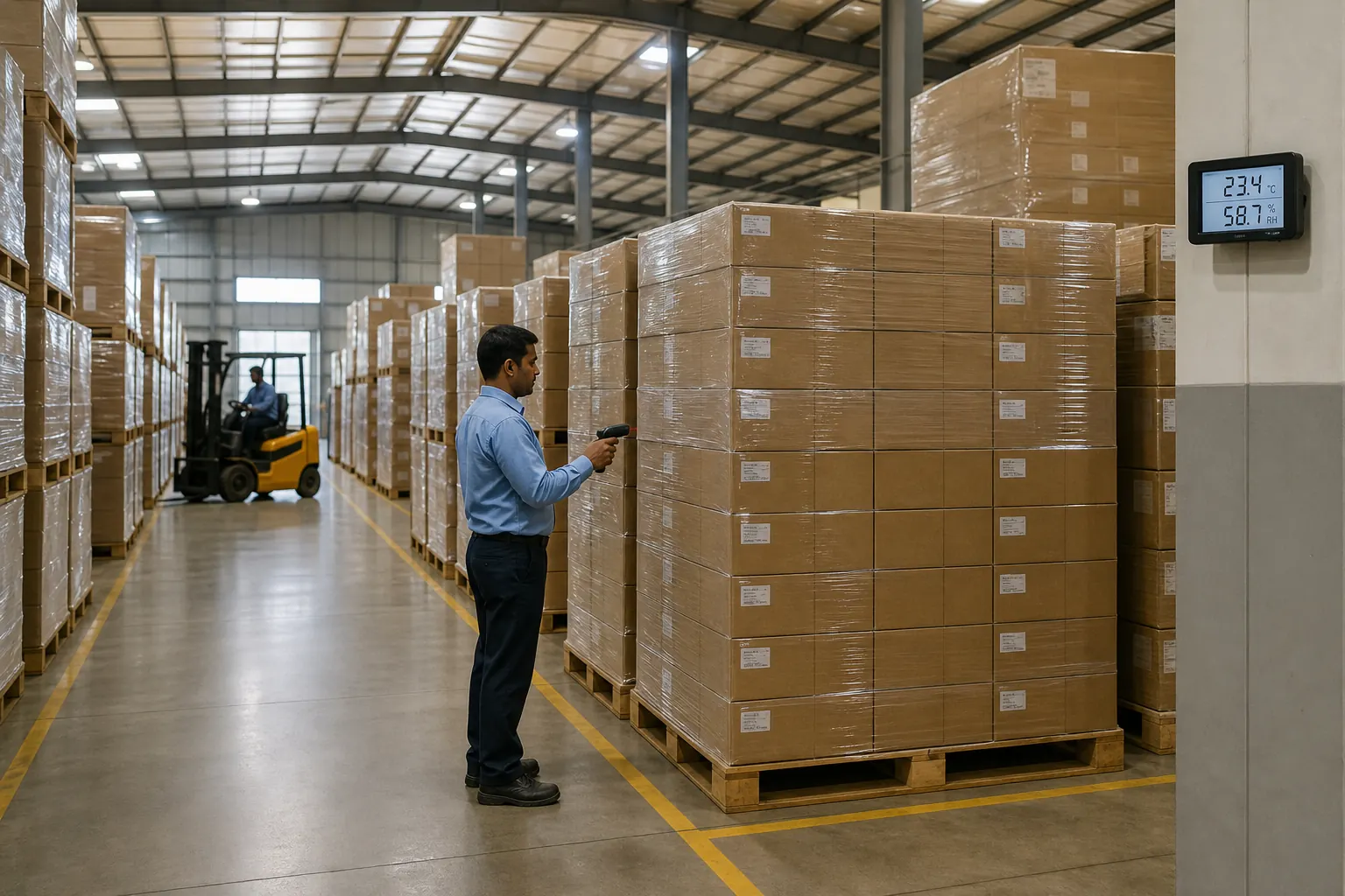Warehouse handling and barcode verification for wholesale terry towel cartons