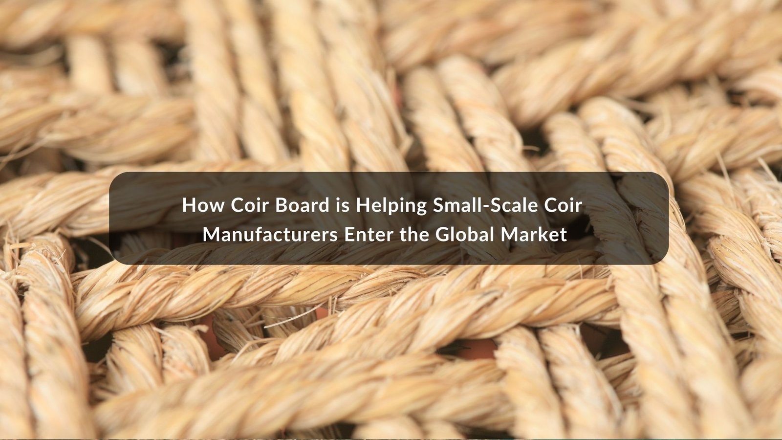 How Coir Board is Helping Small-Scale Coir Manufacturers Enter the Global Market

