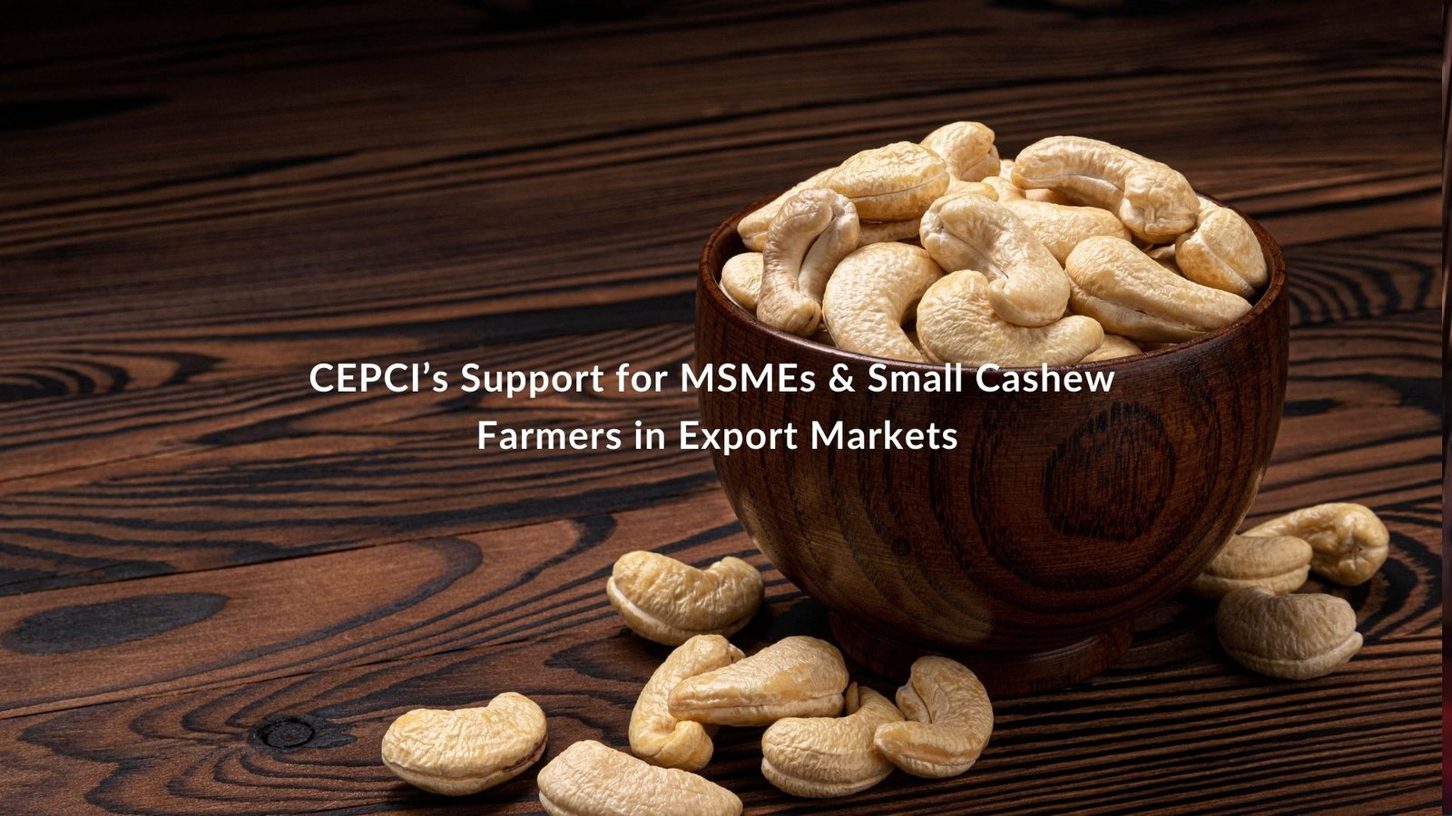 CEPCI’s Support for MSMEs & Small Cashew Farmers in Export Markets 